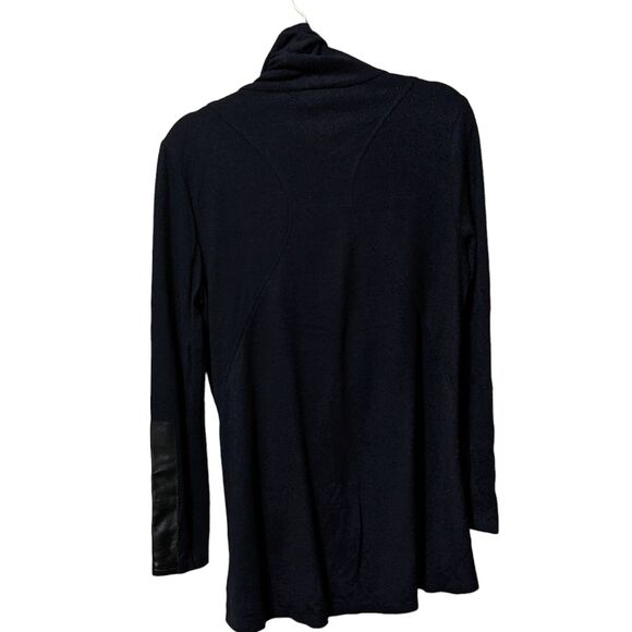 Fifteen Twenty R42013 Drape lamb leather sleeve patch jacket off center zipper L - Picture 2 of 10